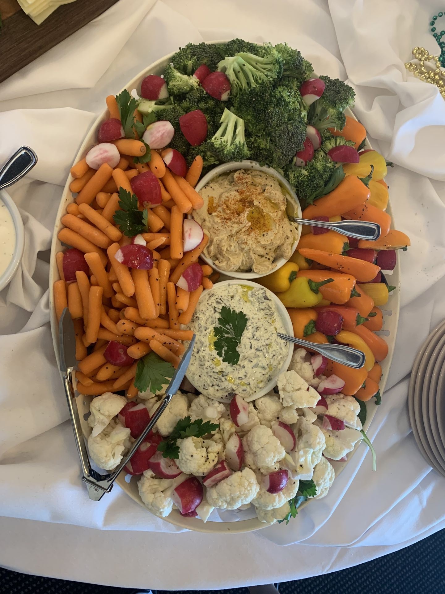 Vegetable and dip arrangement